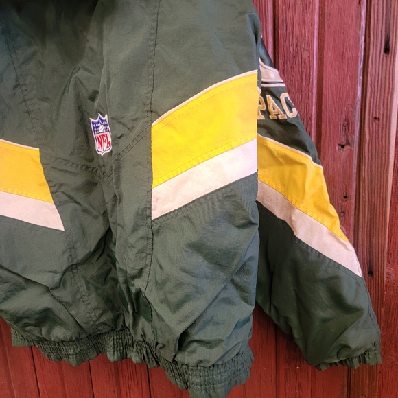 Vintage Starter Pro Line Green Bay Packers Puffer Jacket Men’s M NFL Hooded - Picture 9 of 13